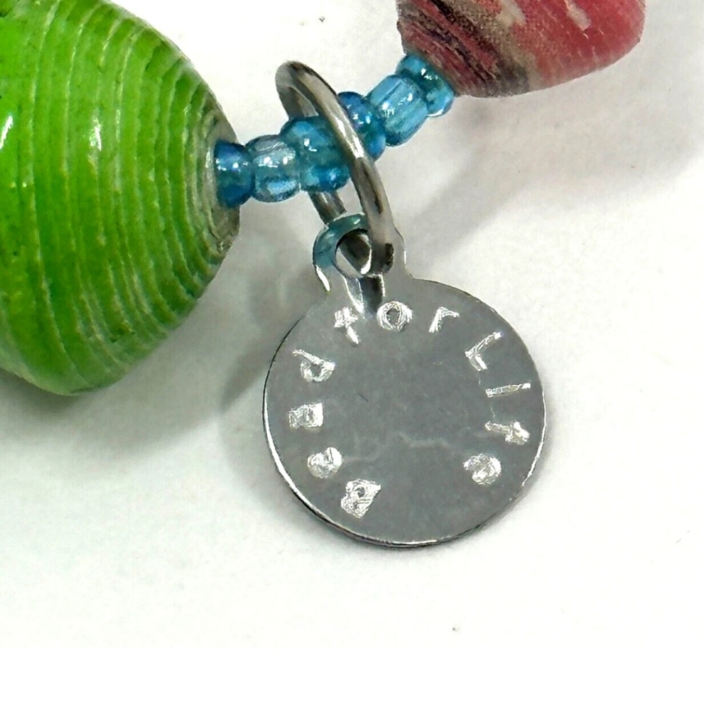 Beaded Statement Necklace By BEAD FOR LIFE 60 Plus Inches Long - Picture 7 of 7